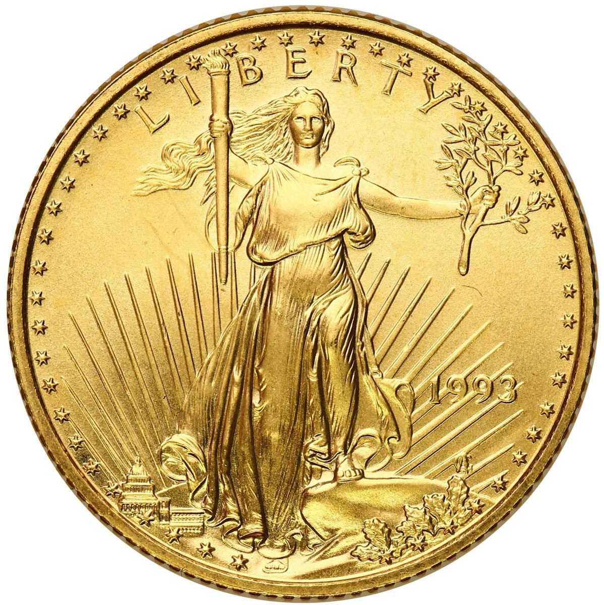 USA. 10 $ dolarów 1993 Orzeł Eagle - 1/4 uncji złota